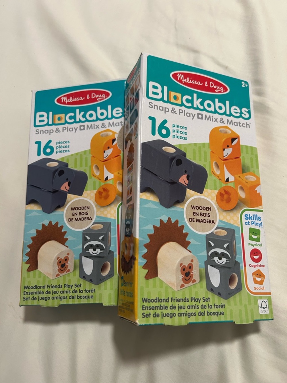 Melissa & Doug Wooden Forest Friends Play Set - Gray, Orange, Tan, White, Black